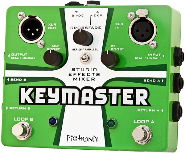 Pigtronix Keymaster Studio Effects Mixer Pedal, Angle