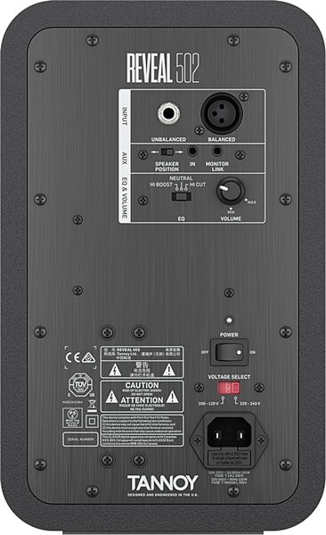 Tannoy Reveal 502 Powered Studio Monitor, Action Position Back