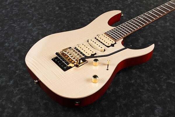 Ibanez RG1070FM Premium Electric Guitar (with Gig Bag), Angled Front