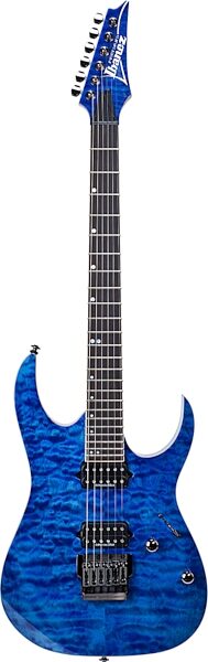 Ibanez RG921QMF Premium Electric Guitar with Gig Bag, Cobalt Blue Surge