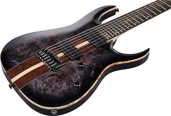 Ibanez RGA217P1PB Premium Electric Guitar, 7-String (with Gig Bag), Deep Twilight Burst, Action Position Back