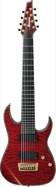 Ibanez RGIX28FEQM Iron Label Electric Guitar, 8-String, Burgundy Wine