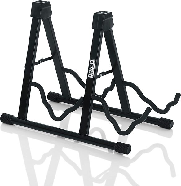 Gator RI-GTRAU2X Rok-it Double A-Frame 2-Guitar Stand, New, Action Position Side