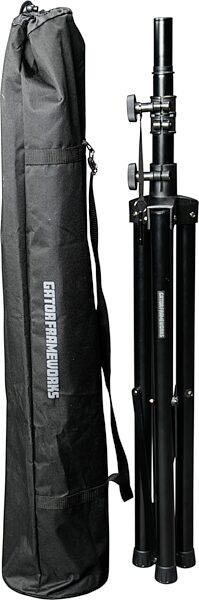 Gator Rok-It Aluminum Tripod Speaker Stand Set (with Gig Bag), New, Action Position Back