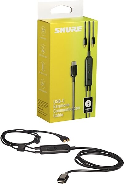 Shure RMCE-USB USB-C Cable with DAC for SE Earphones, Boxshot Front