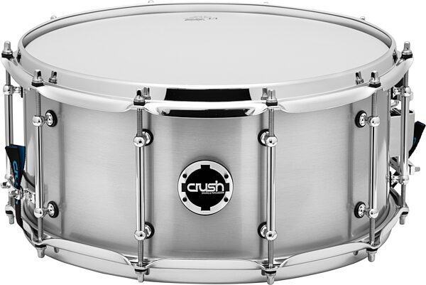 Crush Rolled Brushed Aluminum Snare Drum, Main