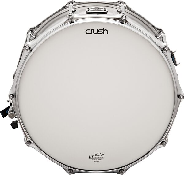 Crush Rolled Brushed Aluminum Snare Drum, Action Position Front