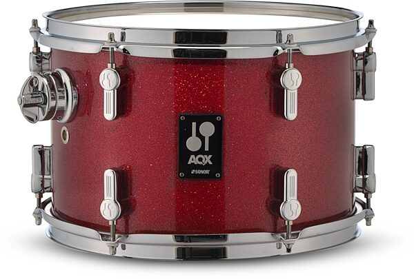 Sonor AQX Jungle Drum Shell Kit, 4-Piece, Red Moon Sparkle, Action Position Back