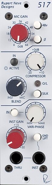 Rupert Neve Designs 517 Microphone Preamp and Compressor, New, Action Position Back
