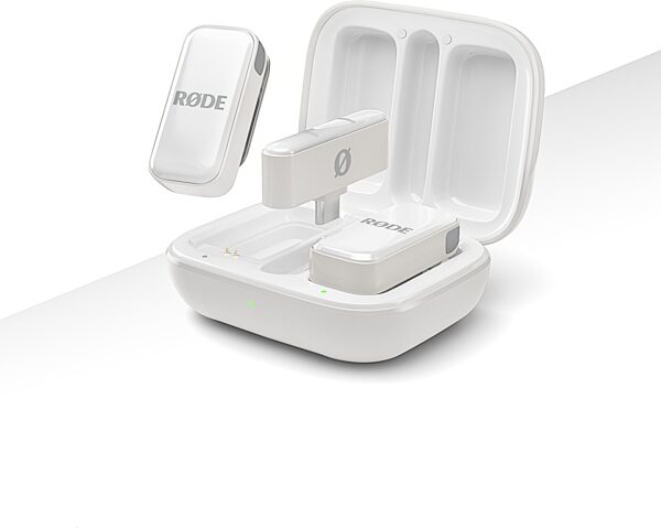 Rode Wireless Micro USB-C Compact Wireless Microphone System, White, Open Box (Like New), Case