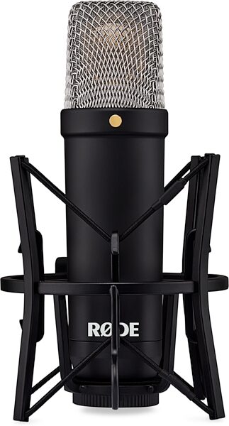 Rode NT1 Signature Series Studio Condenser Microphone, Black, With Shock Mount Front