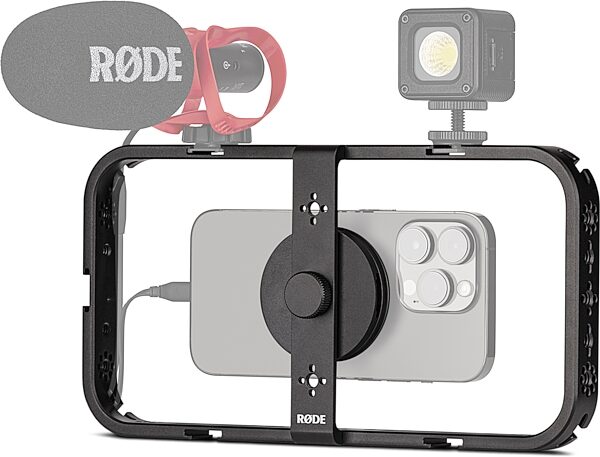 Rode PHONECAGE Magnetic Mobile Filmmaking Cage, New, Action Position Front