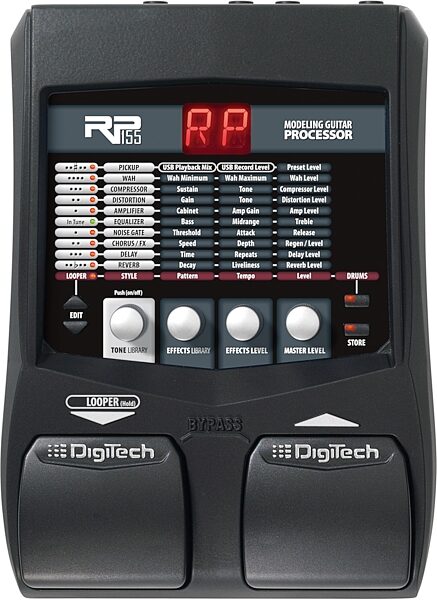 DigiTech RP155 Guitar Multi-Effects Pedal, Top
