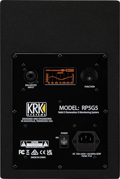 KRK RP5G5 Rokit Generation 5 Studio Monitor (1x5"), Warehouse Resealed, KRK-ROKIT-5-GENERATION-FIVE-POWERED-STUDIO-MONITOR-Back