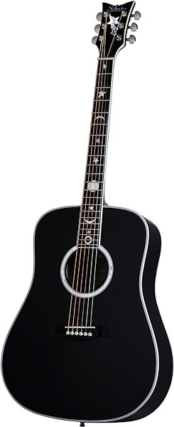 Schecter RS1000 Robert Smith Acoustic Guitar, Black - Angle