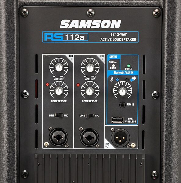 Samson RS112a Active Loudspeaker with Bluetooth, Single, Action Position Back