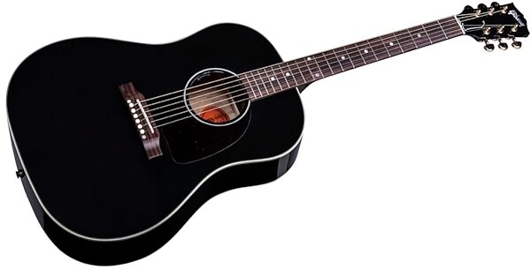 Gibson 2015 Limited Edition J45 Acoustic-Electric Guitar (with Case), Ebony Angle