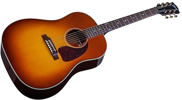 Gibson 2015 Limited Edition J45 Acoustic-Electric Guitar (with Case), Ice Tea Burst Angle