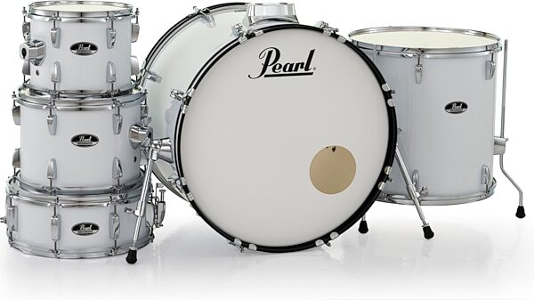 Pearl RS525SC Roadshow Complete Drum Kit, 5-Piece, Pure White, Action Position Back