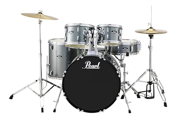 Pearl RS525SC Roadshow Complete Drum Kit, 5-Piece, Charcoal Metal, Charcoal Metal