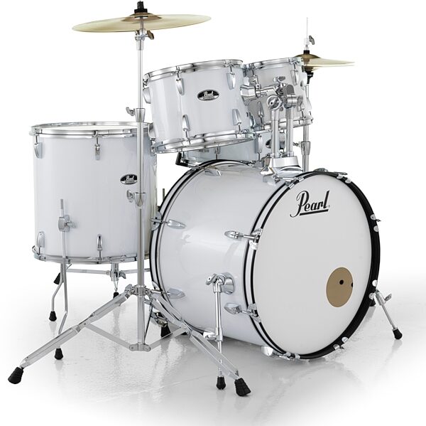 Pearl RS525SC Roadshow Complete Drum Kit, 5-Piece, Pure White, Action Position Back