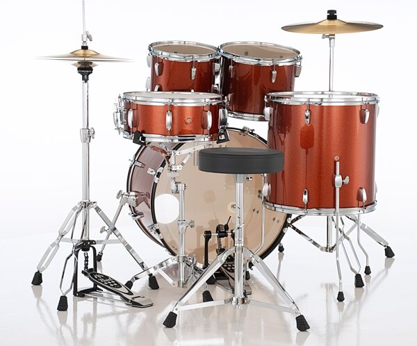 Pearl RS525SC Roadshow Complete Drum Kit, 5-Piece, Burnt Orange, Action Position Back