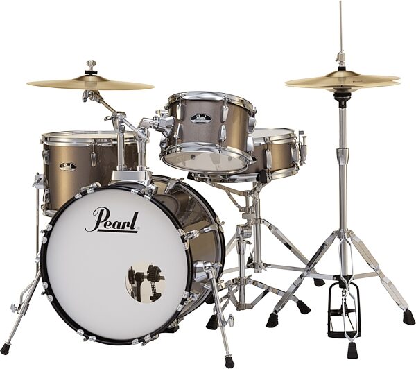 Pearl RS584C Roadshow Complete Bop Drum Kit, 4-Piece, Bronze Metallic, Action Position Back