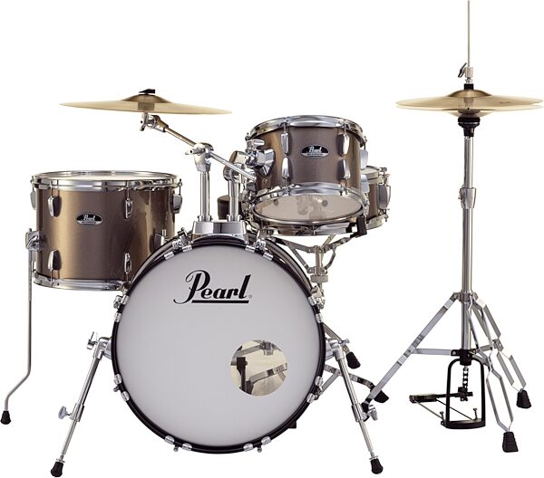 Pearl RS584C Roadshow Complete Bop Drum Kit, 4-Piece, Bronze Metallic, Action Position Back