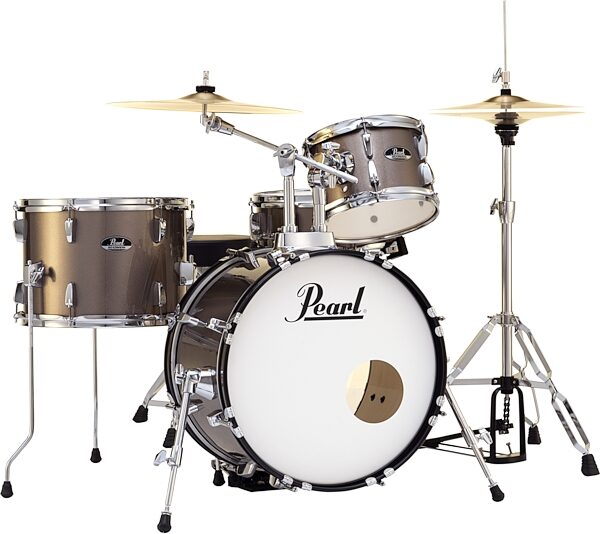 Pearl RS584C Roadshow Complete Bop Drum Kit, 4-Piece, Bronze Metallic, Action Position Back