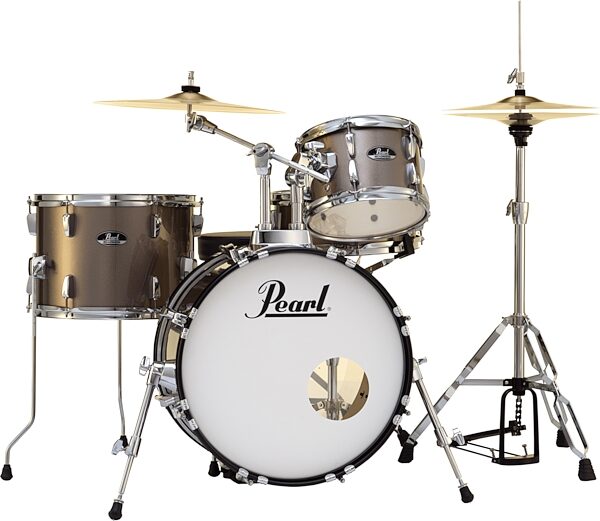 Pearl RS584C Roadshow Complete Bop Drum Kit, 4-Piece, Bronze Metallic, Action Position Back
