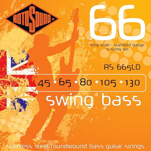 Rotosound Swing 66 5-String Electric Bass Guitar Strings (Long Scale), RS665LD
