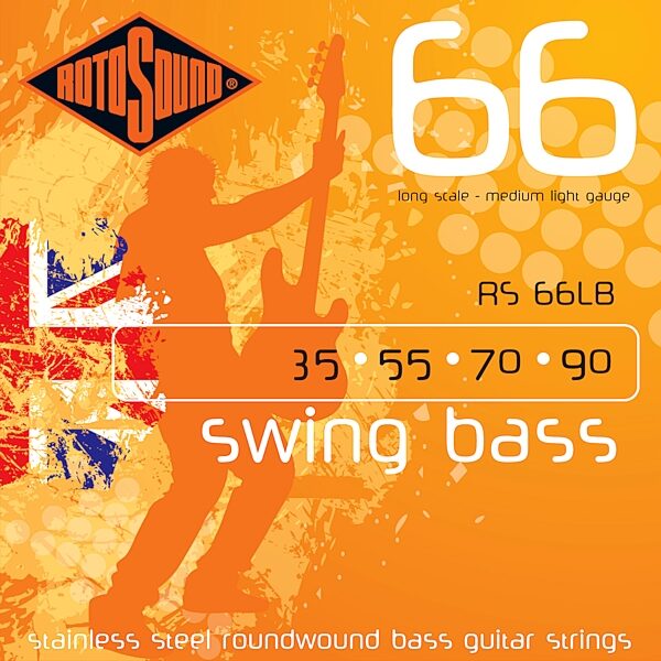 Rotosound Swing 66 Electric Bass Guitar Strings (Long Scale), RS66LB