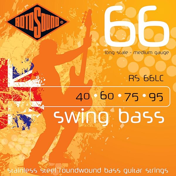 Rotosound Swing 66 Electric Bass Guitar Strings (Long Scale), RS66LC