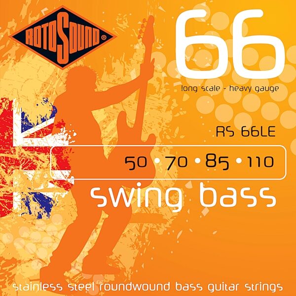 Rotosound Swing 66 Electric Bass Guitar Strings (Long Scale), RS66LE