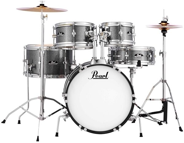 Pearl RSJ465CC Roadshow Junior Complete Drum Set, 5-Piece, Grey Sparkle, Blemished, Main