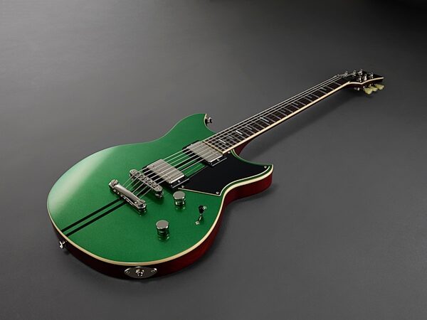Yamaha Revstar Standard RSS20 Electric Guitar (with Gig Bag), Flash Green, Angled Front