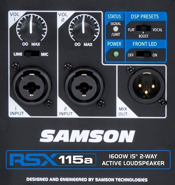 Samson RSX115A 2-Way Active Loudspeaker, Panel