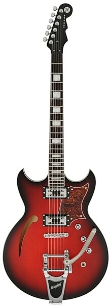 Reverend Tricky Gomez Electric Guitar, with Rosewood Fingerboard, Red Burst