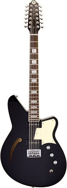 Reverend Airwave Electric Guitar, 12-String, Midnight Black, Action Position Back