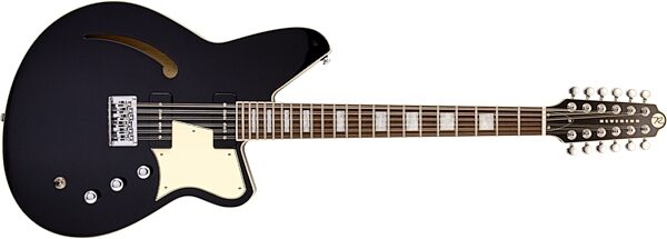Reverend Airwave Electric Guitar, 12-String, Midnight Black, Action Position Back
