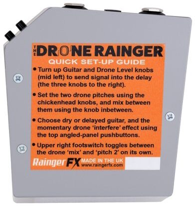 Rainger FX Drone Rainger Digital Delay Pedal, Action Position Back