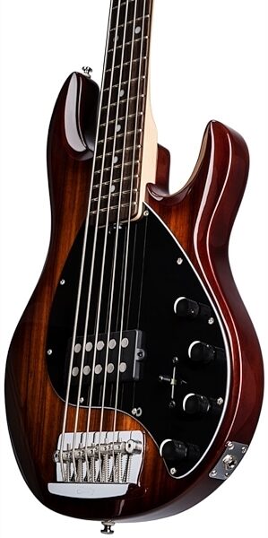 Sterling by Music Man Ray35 Koa Top Electric Bass Guitar, 5-String, Alt