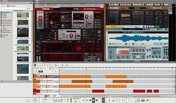 Propellerhead Reason 10 Music Production Software, Screenshot
