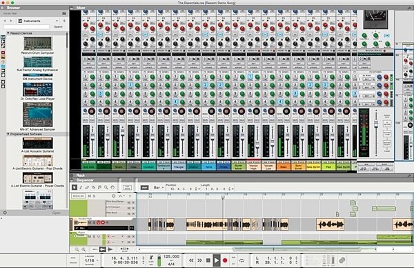 Propellerhead Reason 9.5 Essentials Recording Software, Mix