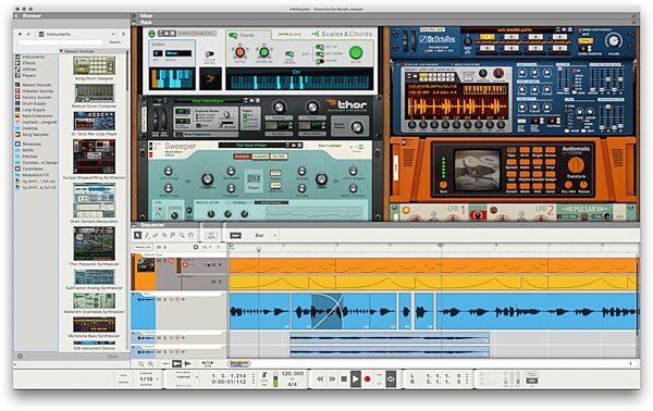 Reason 11 Suite Music Production Software, Action Position Back