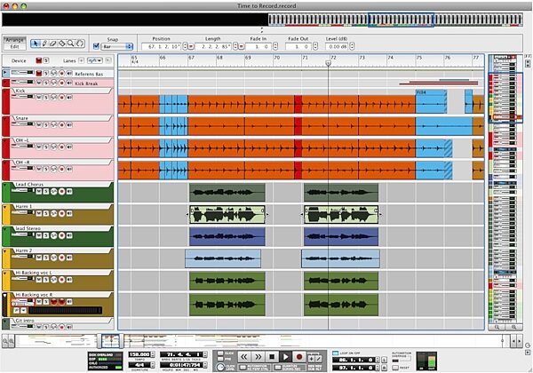 Propellerhead Record DAW Software (Mac and Windows), Screenshot - Sequencer