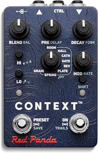 Red Panda Context 2 Reverb Pedal, Action Position Back