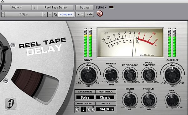 Digidesign Reel Tape Suite Analog Tape Simulator RTAS Plug-In, Reel Tape Delay