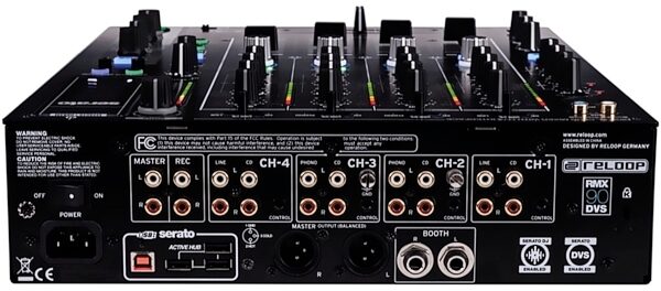 Reloop RMX-90 DVS DJ Mixer, Back