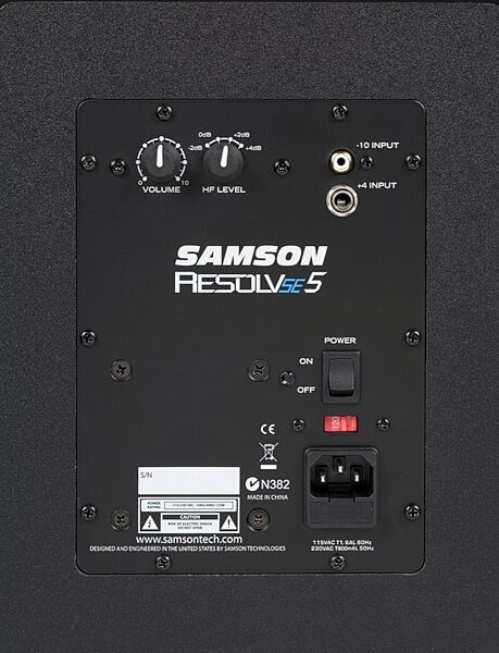 Samson Resolv SE5 Active Studio Monitor, Single Speaker, Rear